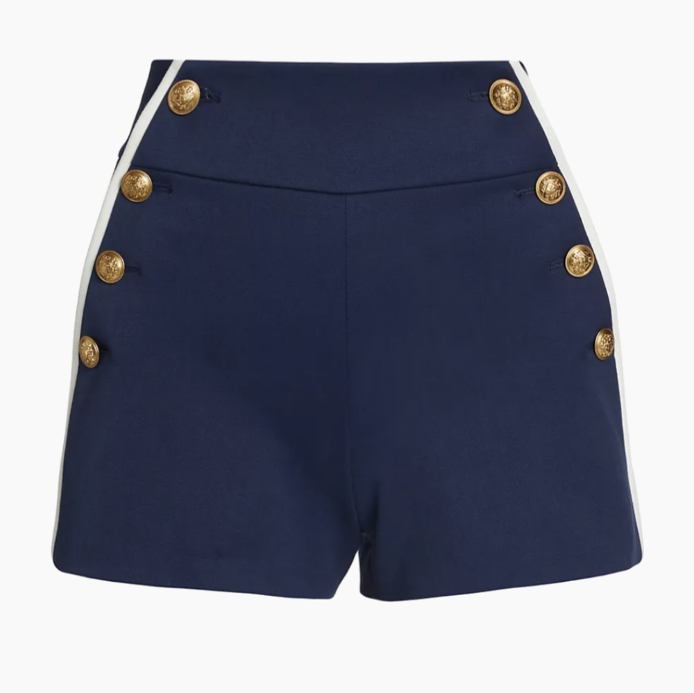 Alice + Olivia navy high waisted shorts